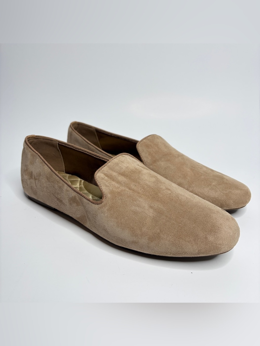 Birdies Latte Suede Leather Loafers Women's Size 10.5